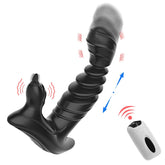 Masajeador de próstata telescópico para hombres y mujeres, doble descarga, masturbación, punto G, vestíbulo, tapón anal, juguete sexual al por mayor
